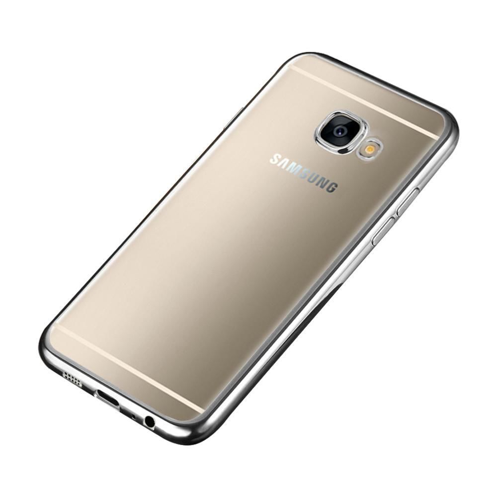 Inexstart - Housse Silicone Slim Transparente et Contour Chromé Argent pour Samsung Galaxy A3 2017 - Autres accessoires smartphone