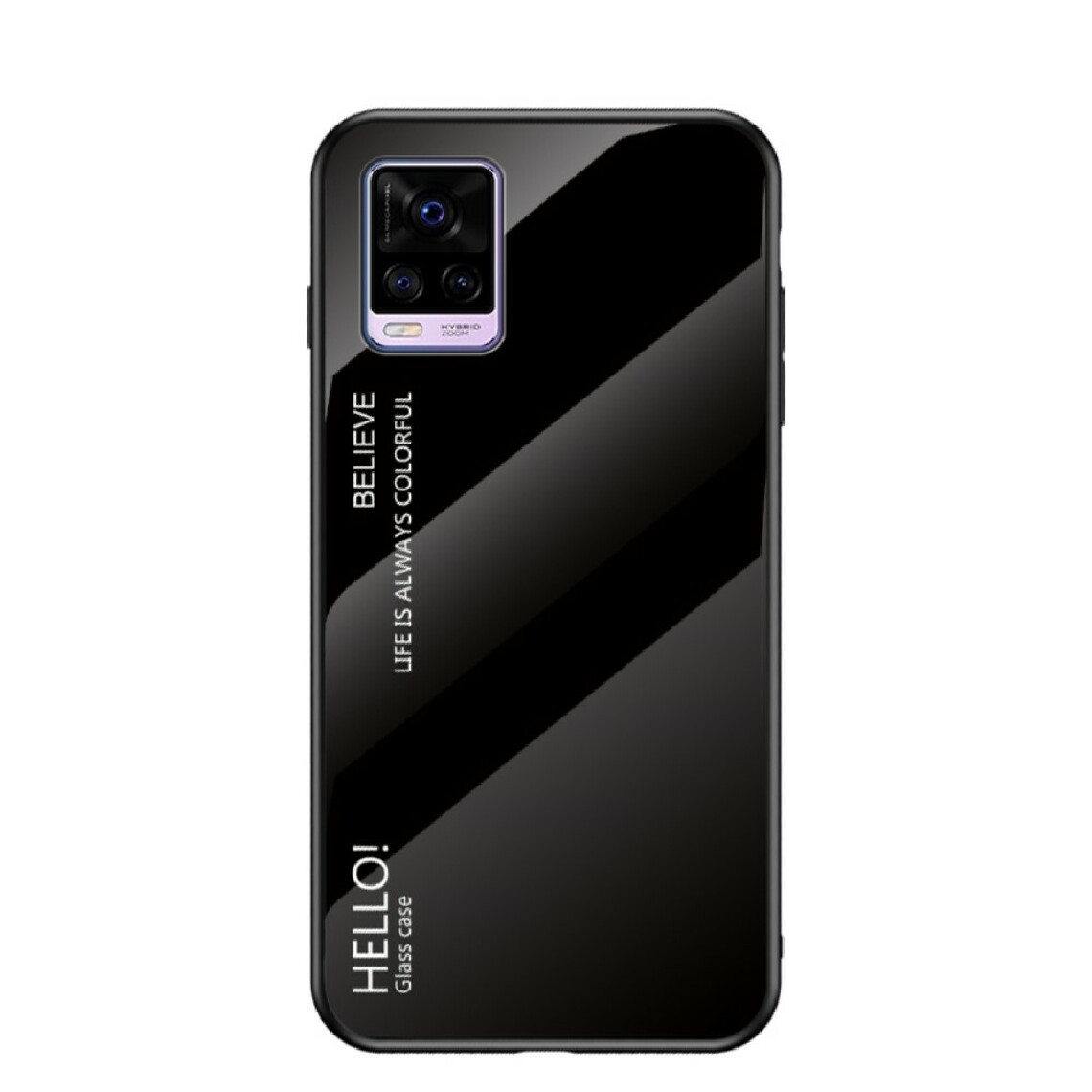 Other - Coque en TPU dégradé de couleur de bord souple noir pour votre Vivo V20 - Coque, étui smartphone