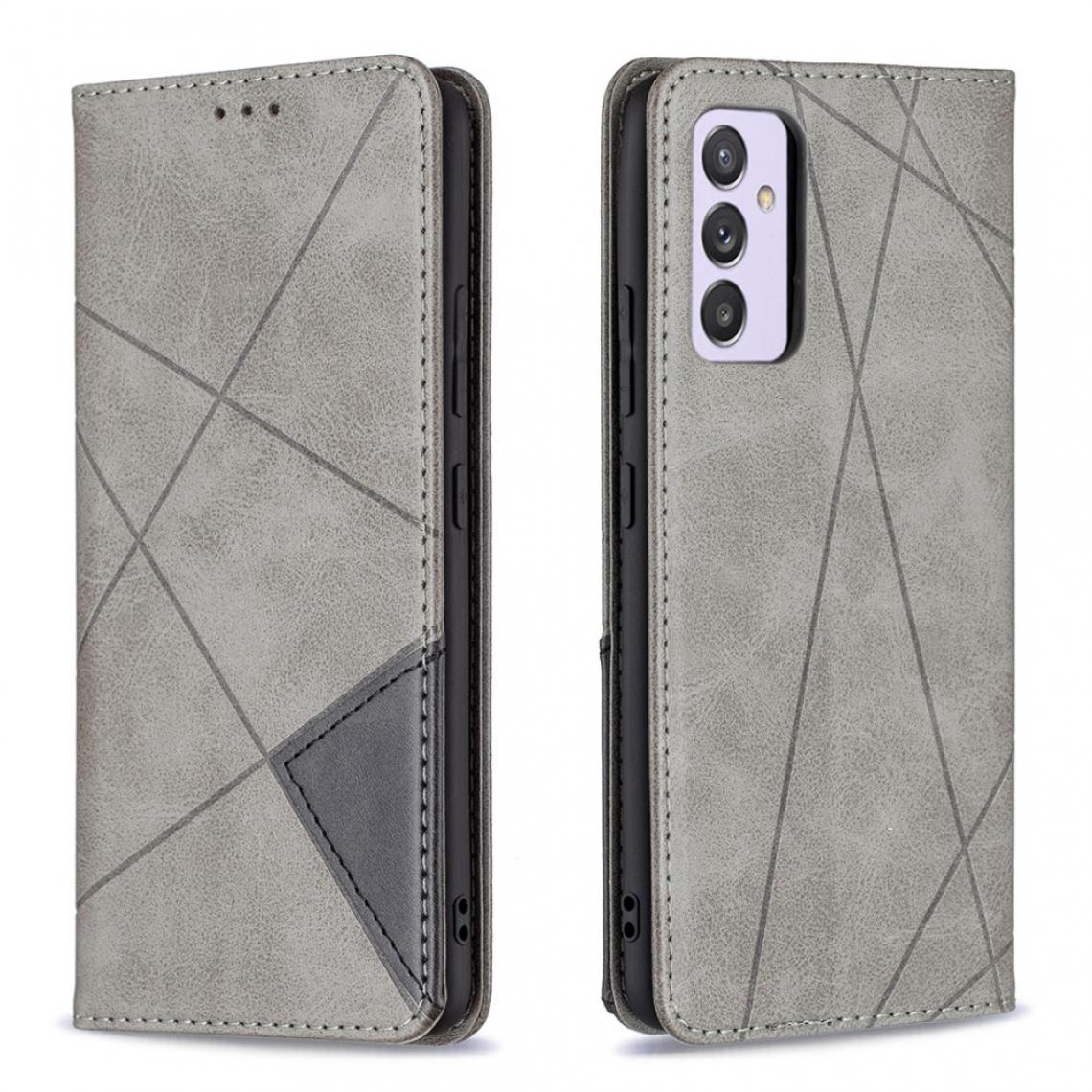 Other - Etui en PU Motif géométrique avec support et porte-cartes gris pour votre Samsung Galaxy A82 5G - Coque, étui smartphone