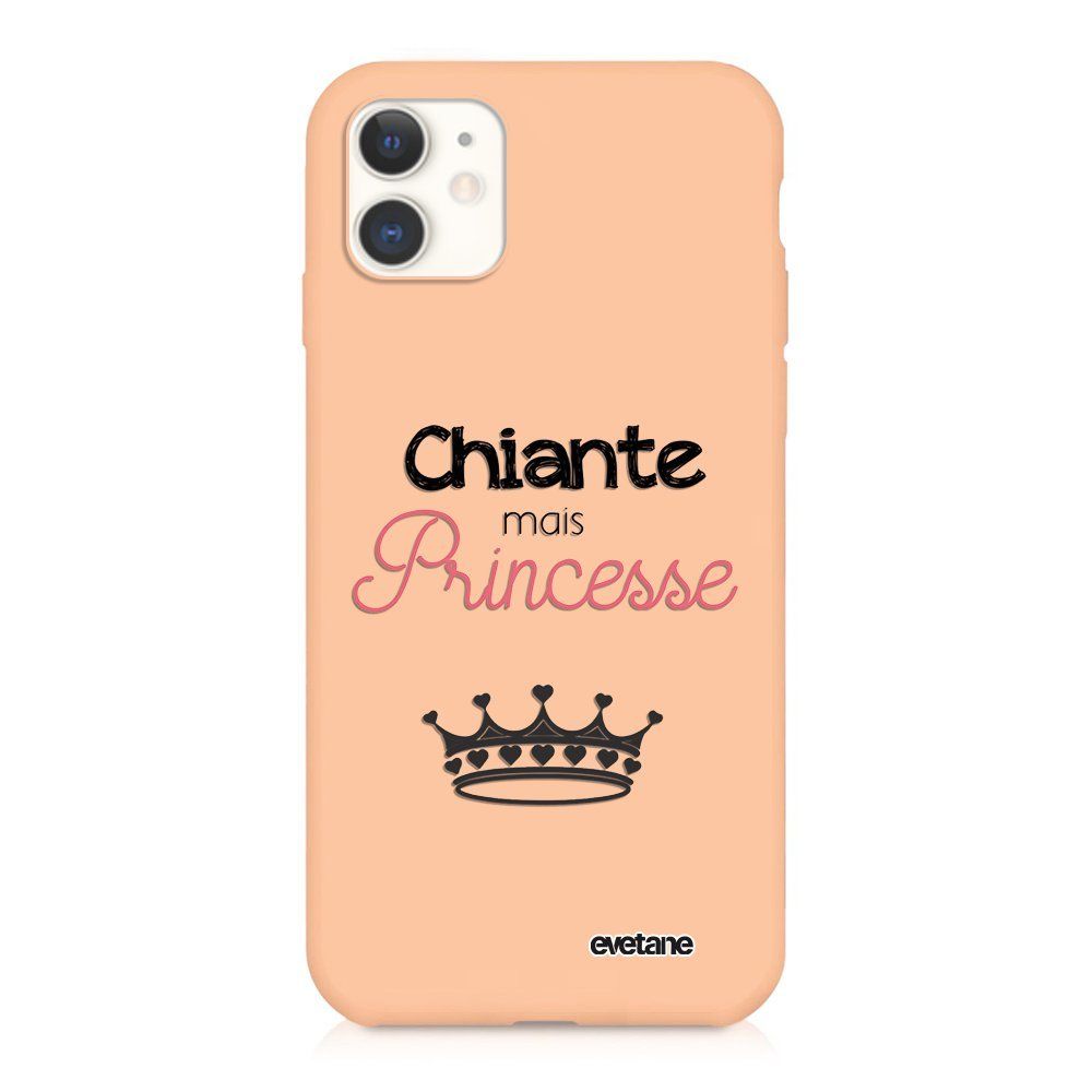 Evetane - Coque iPhone 11 Silicone Liquide Douce rose pâle Chiante mais princesse Ecriture Tendance et Design Evetane - Coque, étui smartphone
