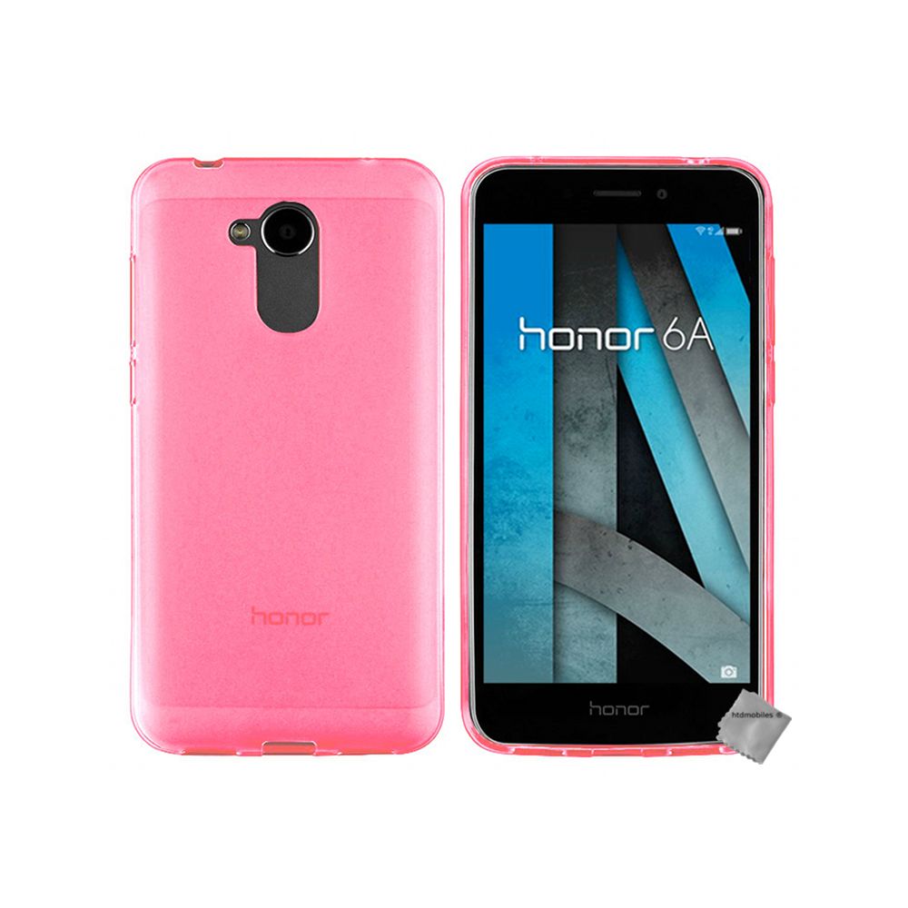 Htdmobiles - Housse etui coque pochette silicone gel fine pour Huawei Honor 6A Pro + verre trempe - ROSE - Autres accessoires smartphone