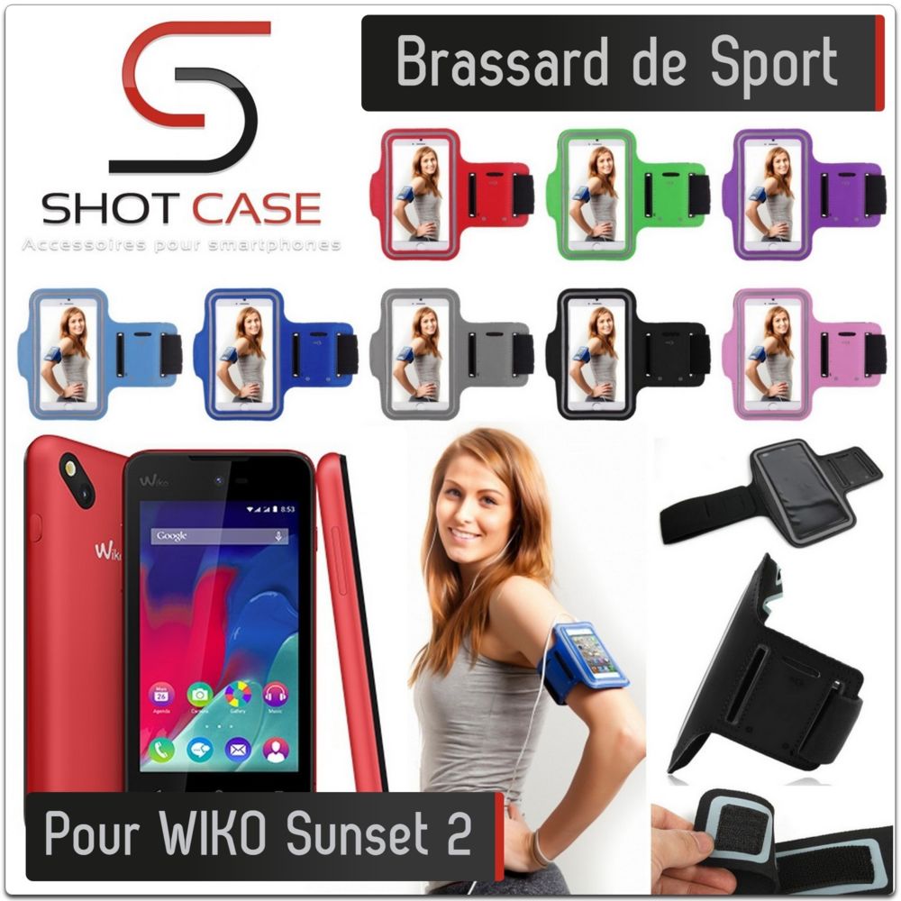 Shot - Brassard Sport WIKO Sunset 2 Housse Etui coque (ROUGE) - Coque, étui smartphone