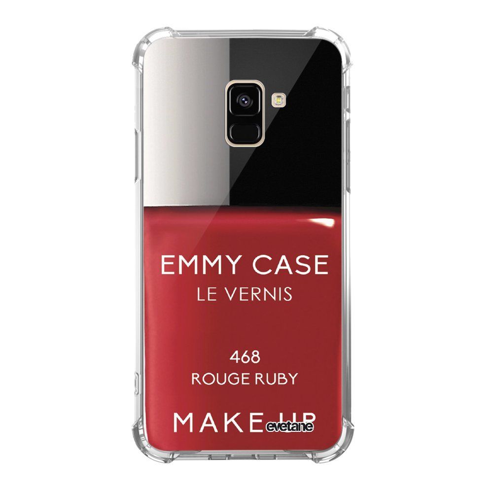 Evetane - Coque Samsung Galaxy A8 2018 anti-choc souple avec angles renforcés Vernis Rouge Evetane - Coque, étui smartphone