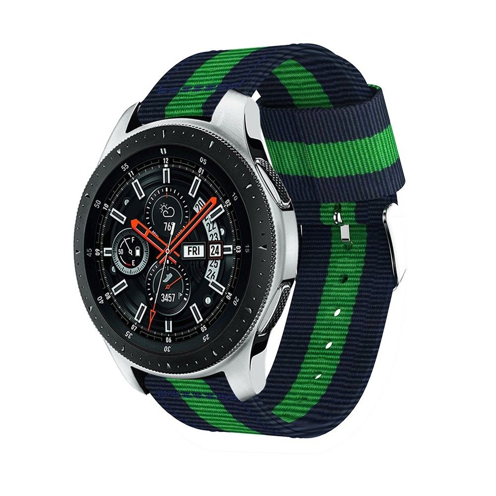 marque generique - Bracelet en PU sangle de remplacement réglable, largeur : 22mm bleu/vert pour votre Samsung Galaxy Watch 46mm - Autres accessoires smartphone