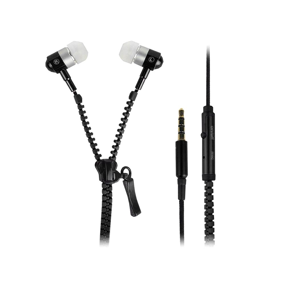 Karylax - Ecouteurs Kit Mains Libres Zip noir Pour Smartphone Logicom L-Ement 403 - Autres accessoires smartphone