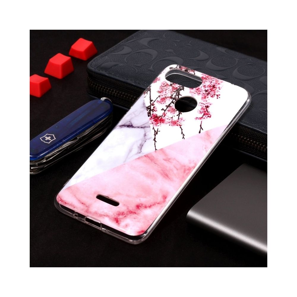Wewoo - Coque en TPU Marble Pattern pour Xiaomi Redmi 6 fleur de prunier - Coque, étui smartphone