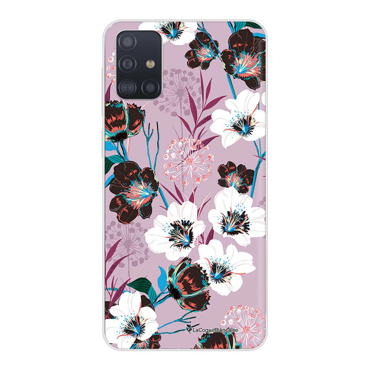 La Coque Francaise - Coque Samsung Galaxy A51 5G souple transparente Fleurs parme Motif Ecriture Tendance La Coque Francaise - Coque, étui smartphone