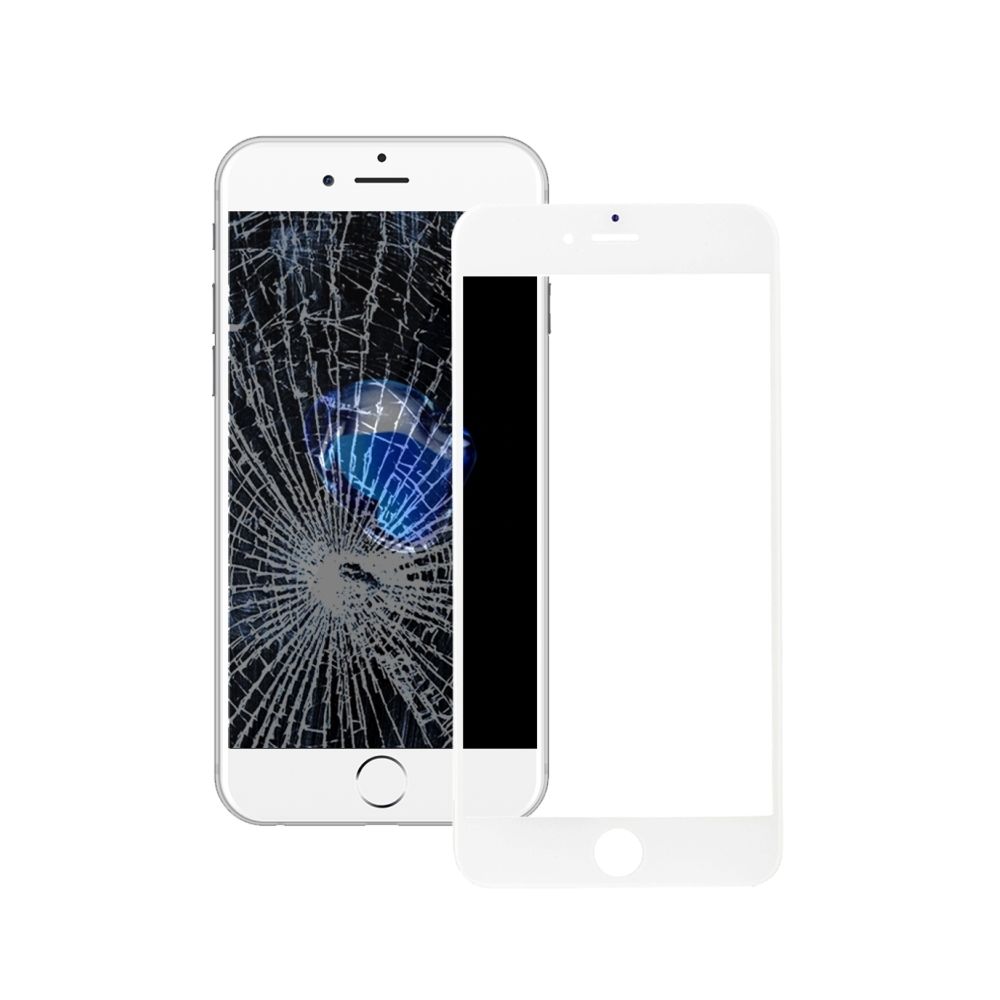 Wewoo - Vitre blanc pour iPhone 7 Lentille extérieure en verre de l'écran avant avec cadre avant de LCD pièce détachée - Autres accessoires smartphone