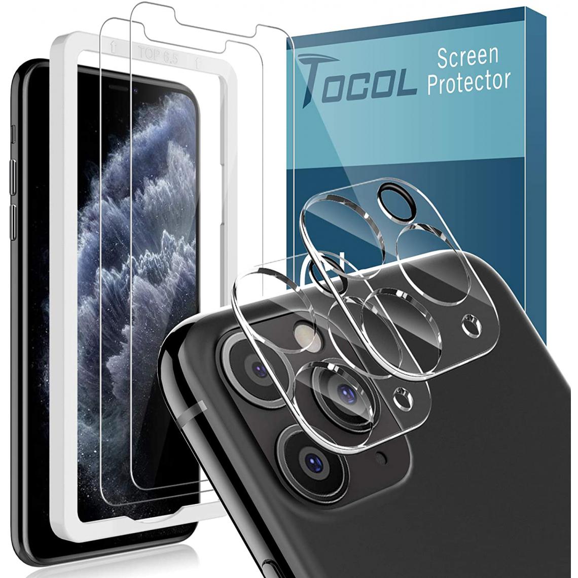 OtterBox - Verre Trempé Avant + Arriere + cadre d'installation Pour iPhone 11 Pro Max - Coque, étui smartphone