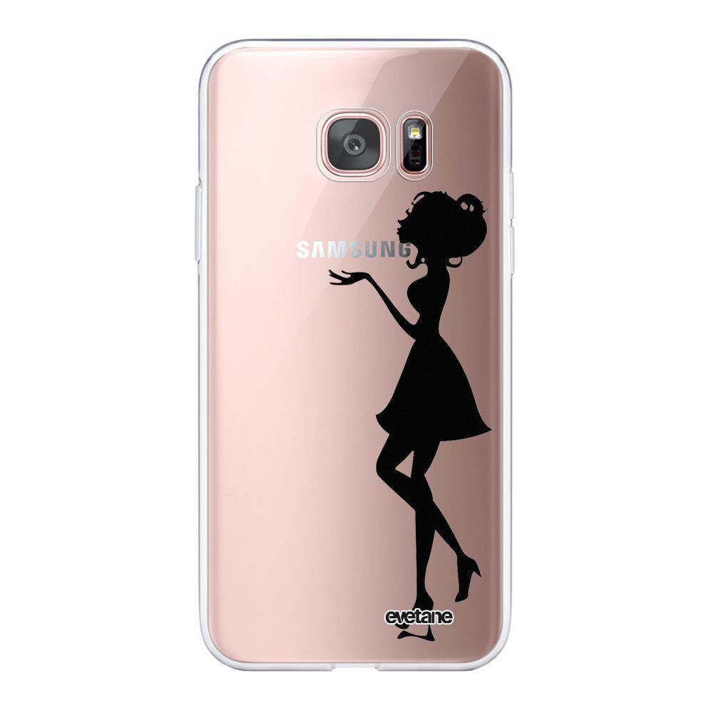 Evetane - Coque Samsung Galaxy S7 Edge 360 intégrale transparente Silhouette Femme Ecriture Tendance Design Evetane. - Coque, étui smartphone