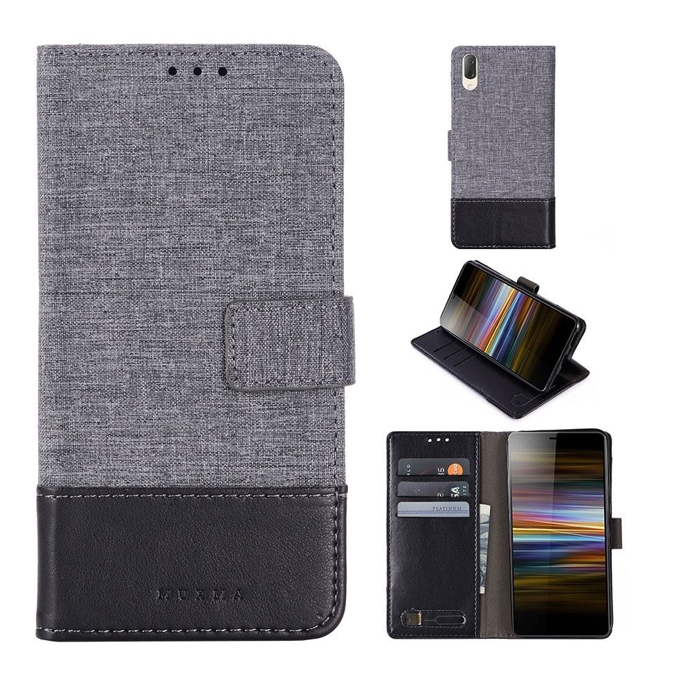 Wewoo - Housse Coque Pour Sony Xperia L3 MUMXA MX102 en cuir à couture horizontale avec support et fentes cartes et portefeuille noir - Coque, étui smartphone