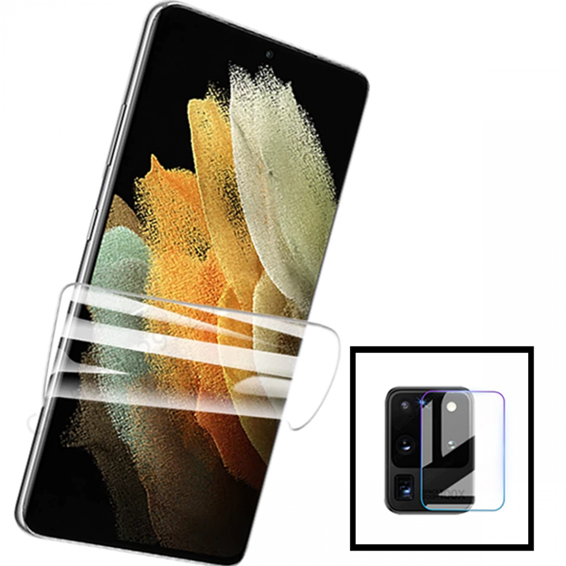 Phonecare - Kit Film Hydrogel Full Coque Avant + Film de Verre pour Caméra Arrière Arrière pour Samsung Galaxy A60 - Coque, étui smartphone