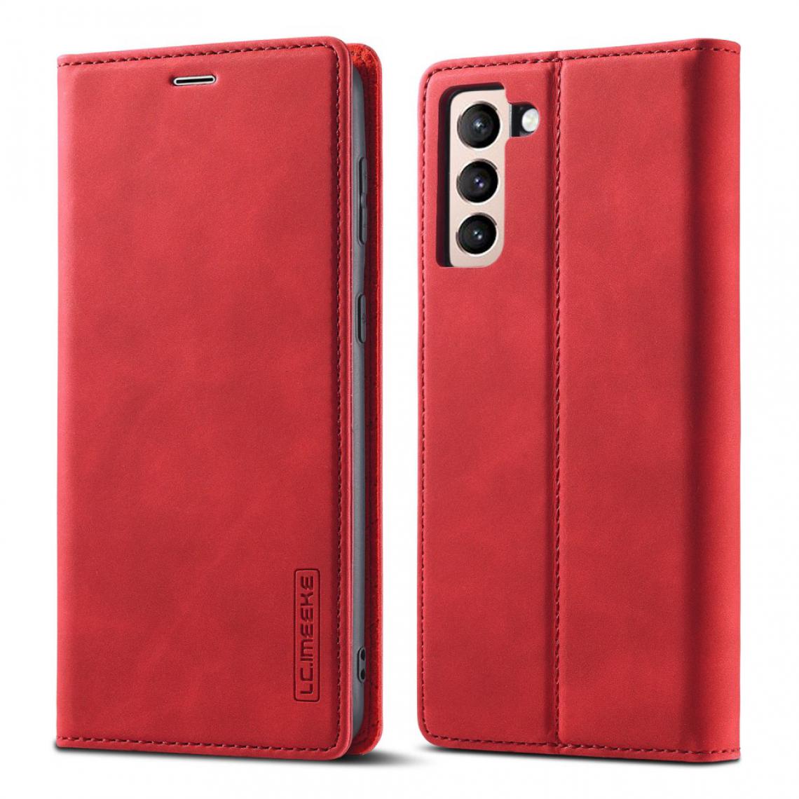 Other - Etui en PU rouge pour votre Samsung Galaxy S21 FE - Coque, étui smartphone