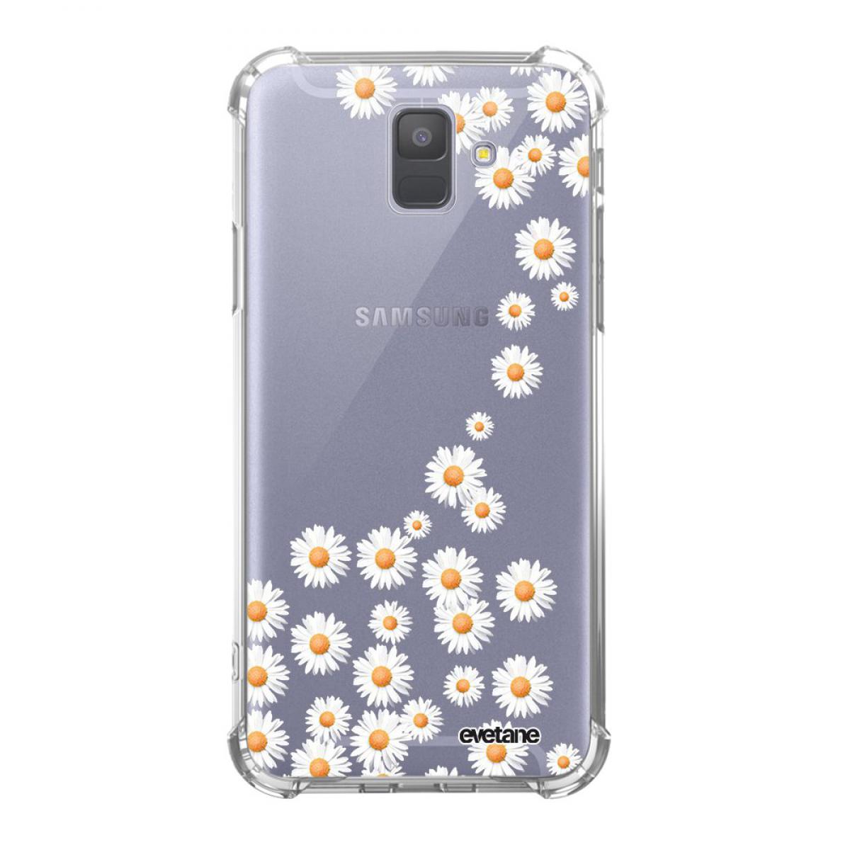 Evetane - Coque Samsung Galaxy A6 2018 anti-choc souple angles renforcés transparente Marguerite Evetane - Coque, étui smartphone