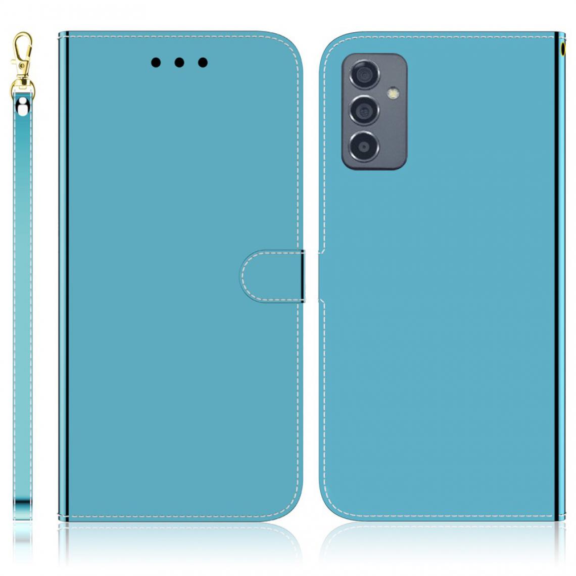Other - Etui en PU Surface semblable à un miroir avec support bleu pour votre Samsung Galaxy A82 5G - Coque, étui smartphone