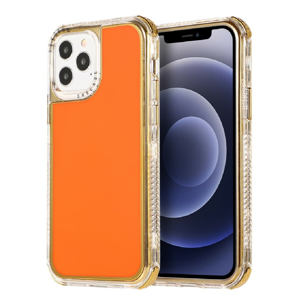 Other - Coque en TPU galvanoplastie rigide orange pour votre Apple iPhone 12 Pro/12 - Coque, étui smartphone