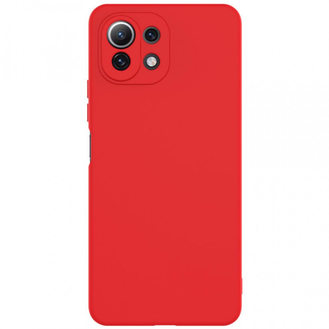 Imak - Coque en TPU Sensation de peau souple rouge pour votre Xiaomi Mi 11 Lite 4G/5G - Coque, étui smartphone