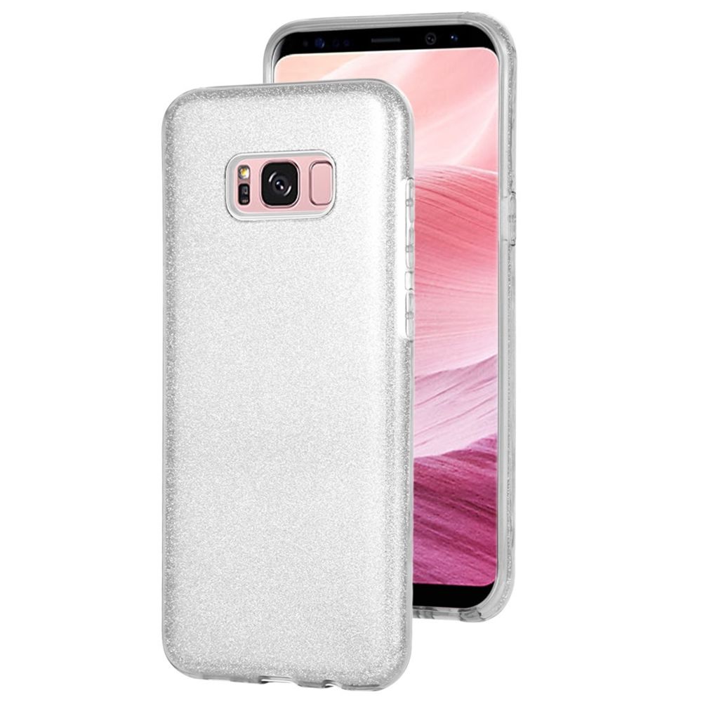 Wewoo - Coque Pour Samsung Galaxy S8 + TPU Glitter All-inclusive Housse de protection Argent - Coque, étui smartphone