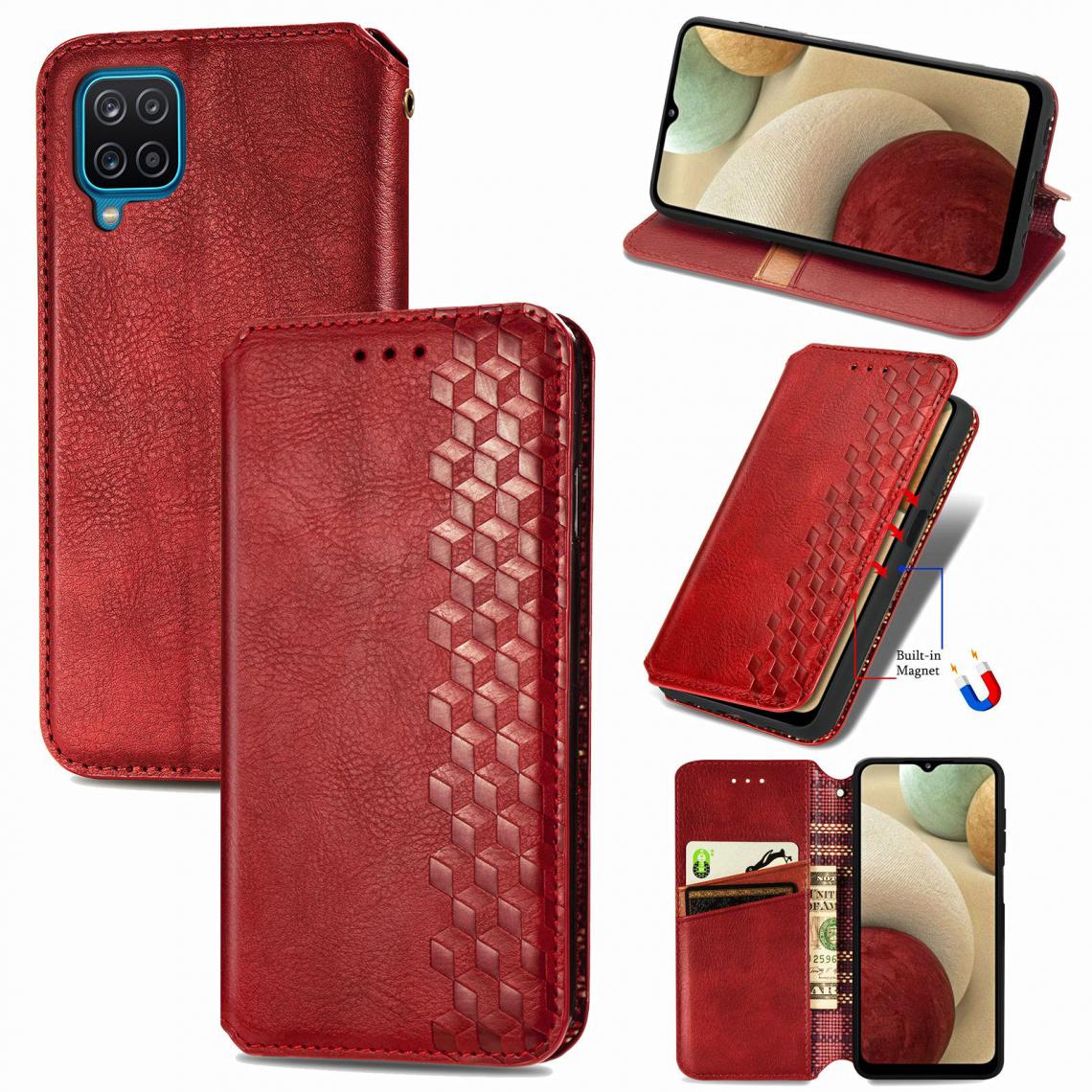 OtterBox - Samsung Galaxy A12 Housse Etui Coque de protection type portefeuille (tressée) [Rouge] - Coque, étui smartphone