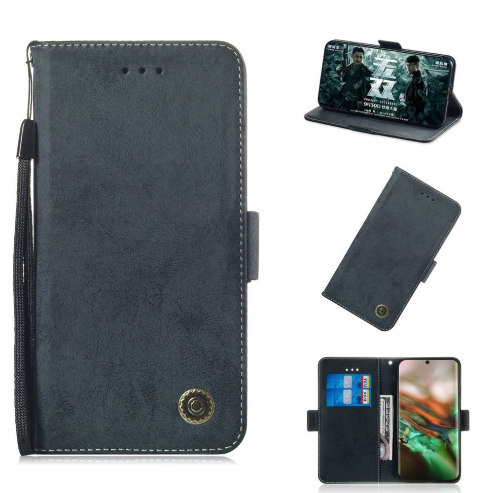 Wewoo - Housse Étui Coque Etui en cuir avec rabat horizontal pour Samsung Galaxy Note 10 Retro à cartes et porte-cartes noir - Coque, étui smartphone