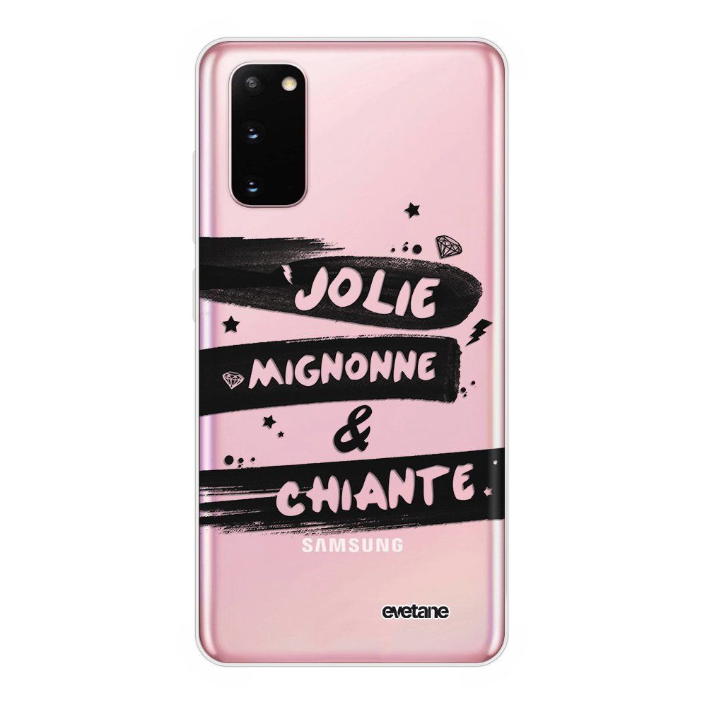 Evetane - Coque Samsung Galaxy S20 Plus souple transparente Jolie Mignonne et chiante Motif Ecriture Tendance Evetane - Coque, étui smartphone