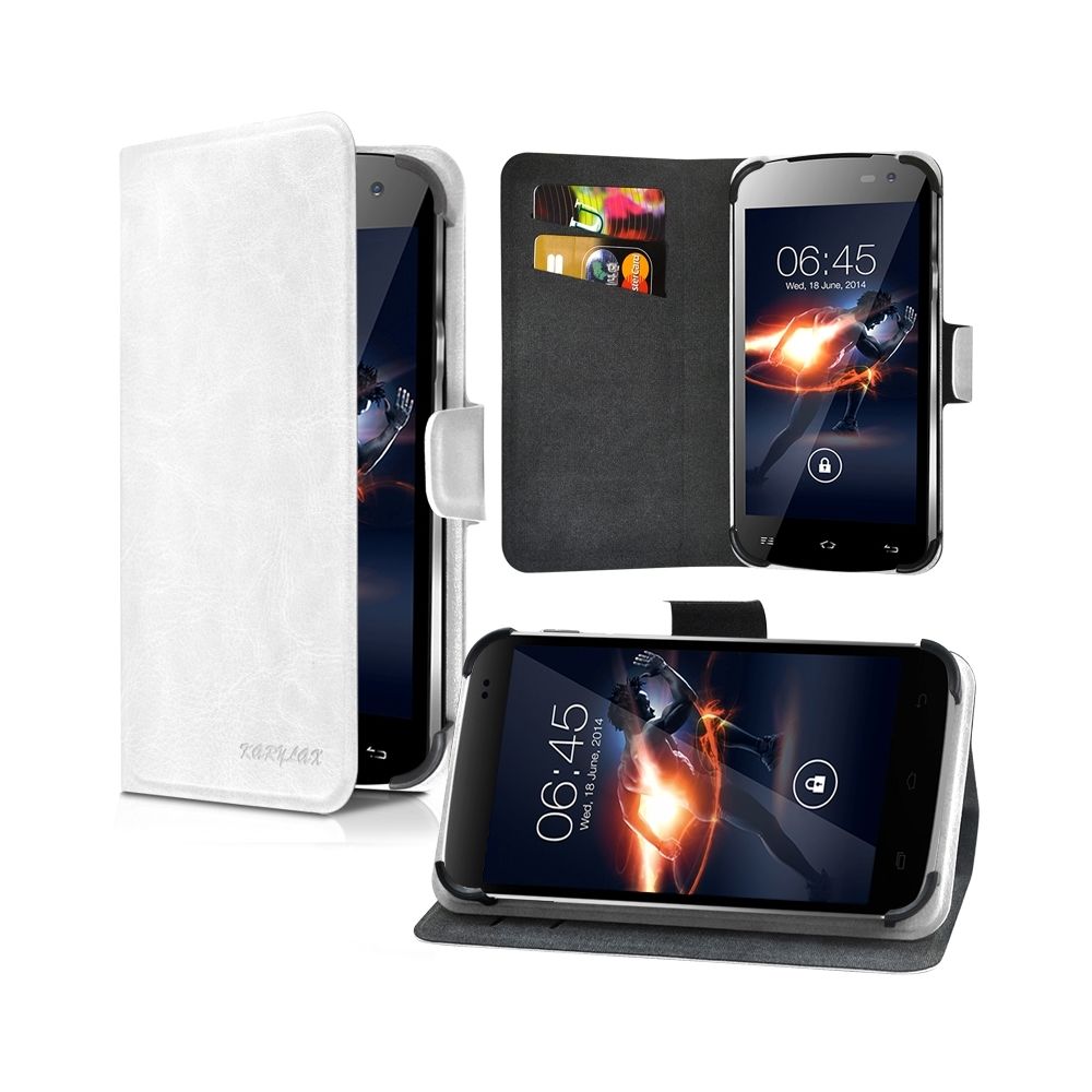 Karylax - Etui Universel L Porte-Carte Couleur Blanc pour Energizer Power Max P550S - Autres accessoires smartphone