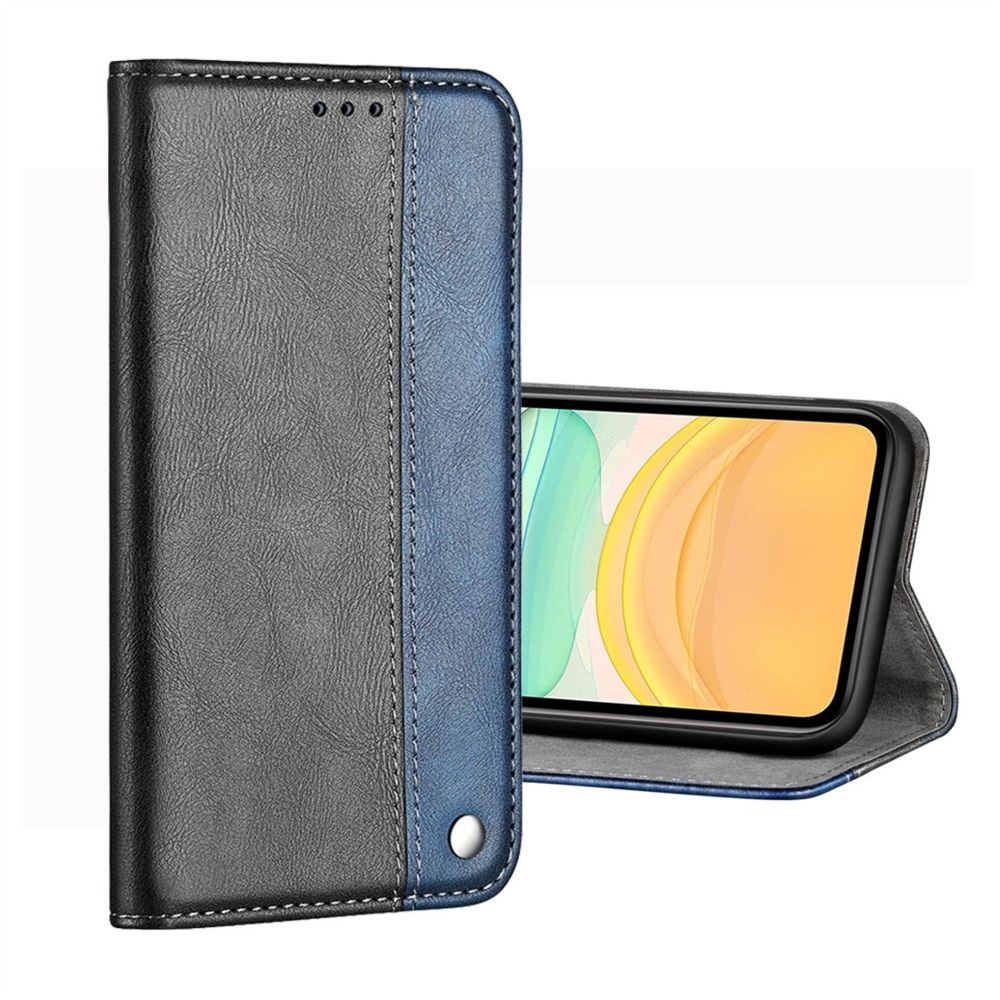 Wewoo - Coque Etui à rabat en cuir unisexe avec surpiqûres de couleur pour iPhone 11 Pro Business porte-cartes et bleu - Coque, étui smartphone