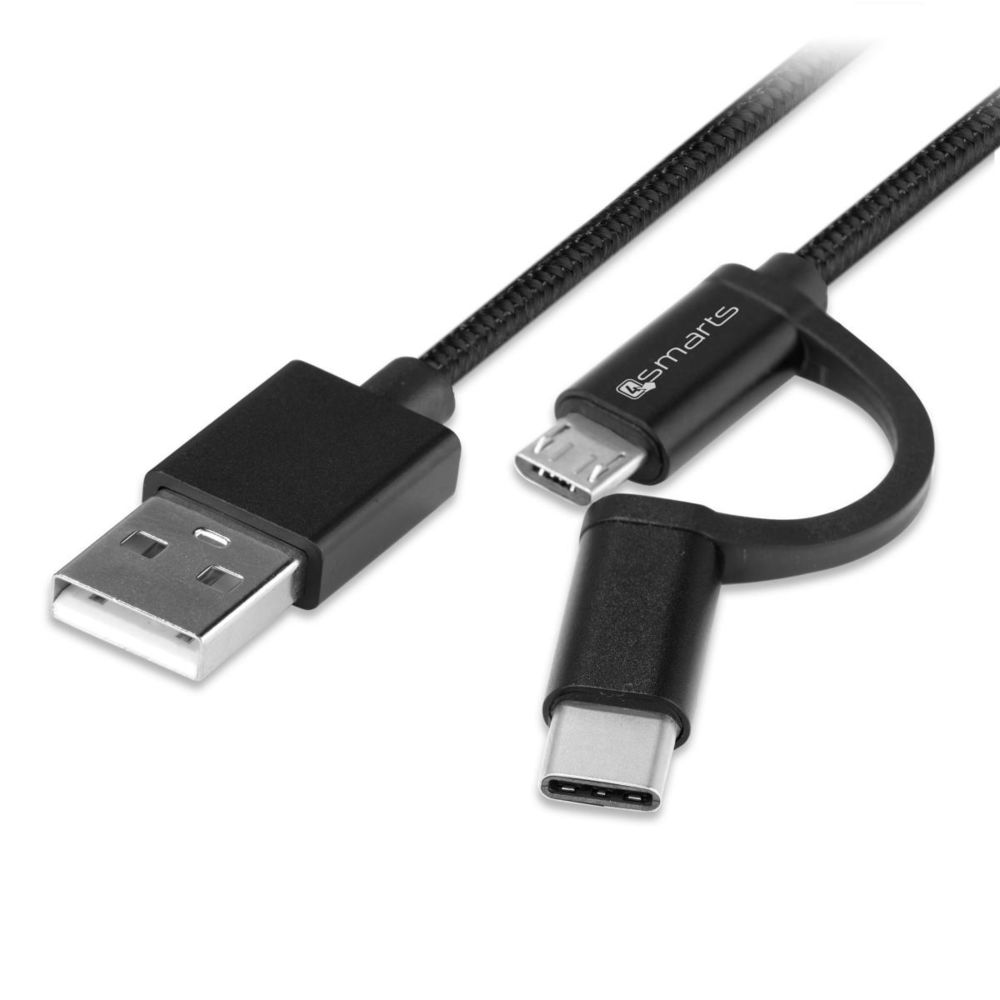 Inexstart - Câble Data USB Universel 2 en 1 Micro-USB et USB-C Type C Renforcé Rigide Tressé - Autres accessoires smartphone