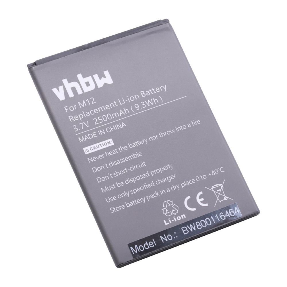 Vhbw - vhbw Li-Ion batterie 2500mAh (3.7V) pour téléphone portable mobil smartphone Timmy M12 - Batterie téléphone