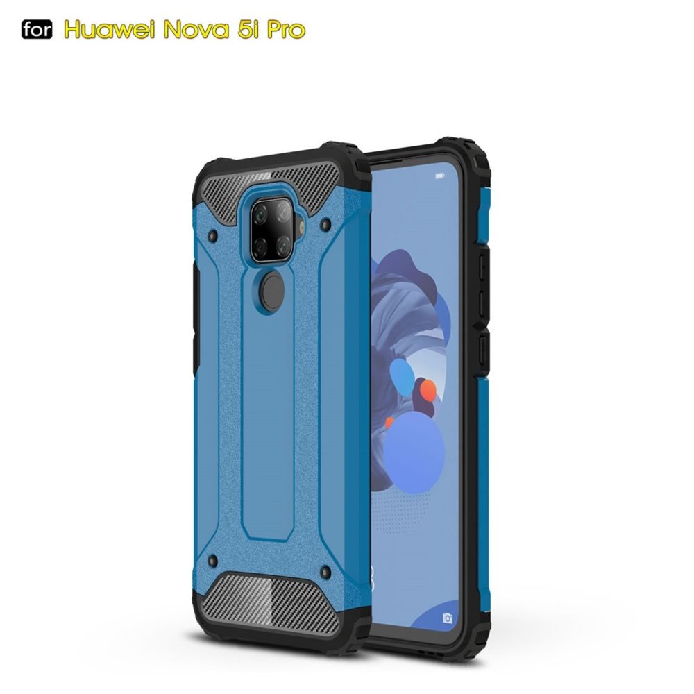 Wewoo - Coque Renforcée TPU + PC pour Huawei Nova 5i Pro Bleu - Coque, étui smartphone