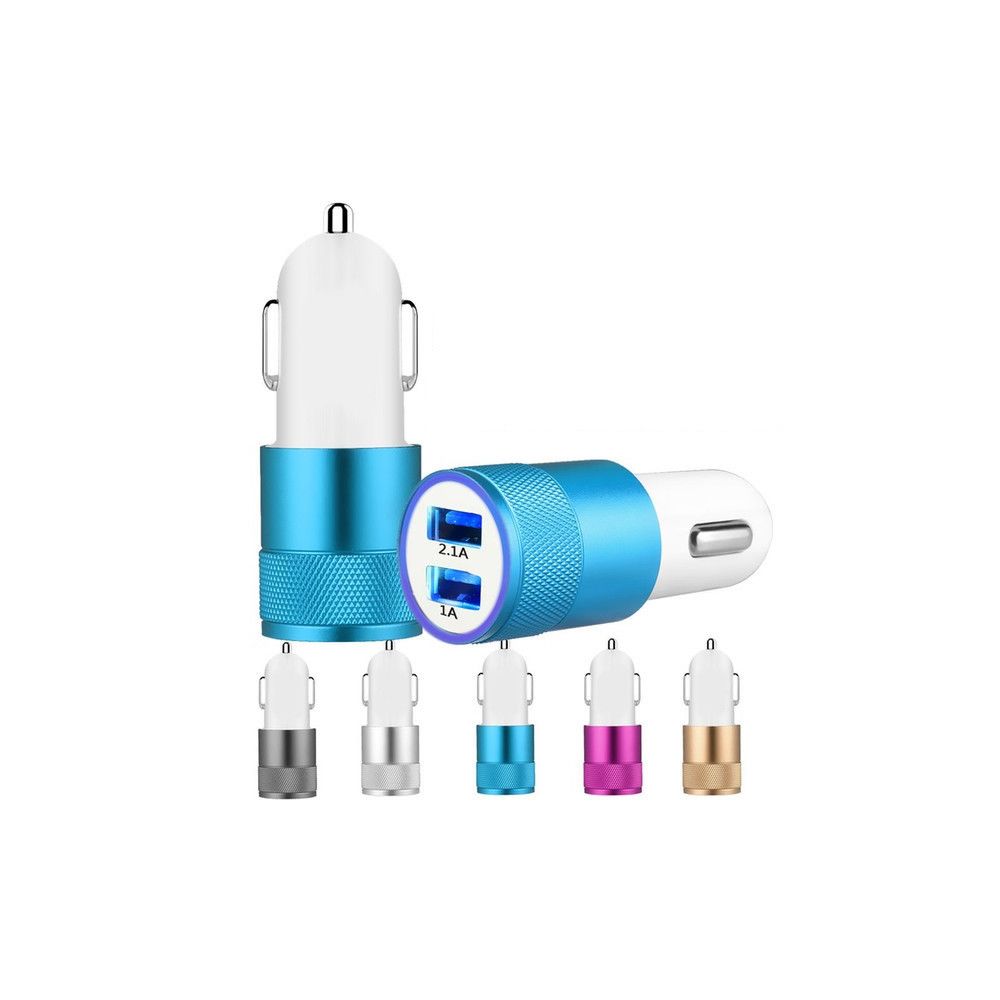 Shot - Double Adaptateur Prise Allume Cigare USB pour SONY Xperia XA1 Ultra Smartphone 2 Ports Voiture Chargeur Universel Couleurs (BLEU) - Batterie téléphone