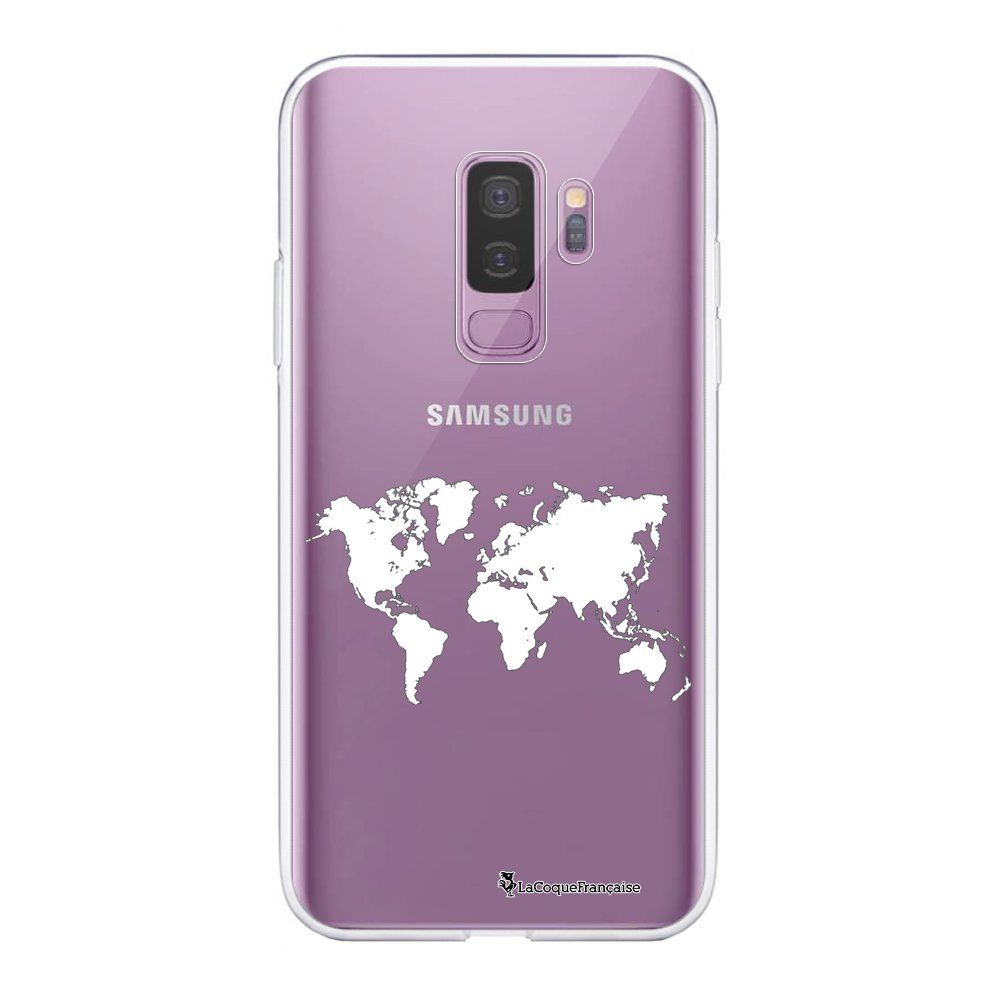 La Coque Francaise - Coque Samsung Galaxy S9 Plus souple transparente Carte du Monde Motif Ecriture Tendance La Coque Francaise. - Coque, étui smartphone