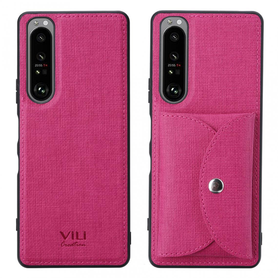 Other - Etui en PU + TPU Peau avec Absorbé Magnétique Mobile rose pour votre Sony Xperia 1 III - Coque, étui smartphone