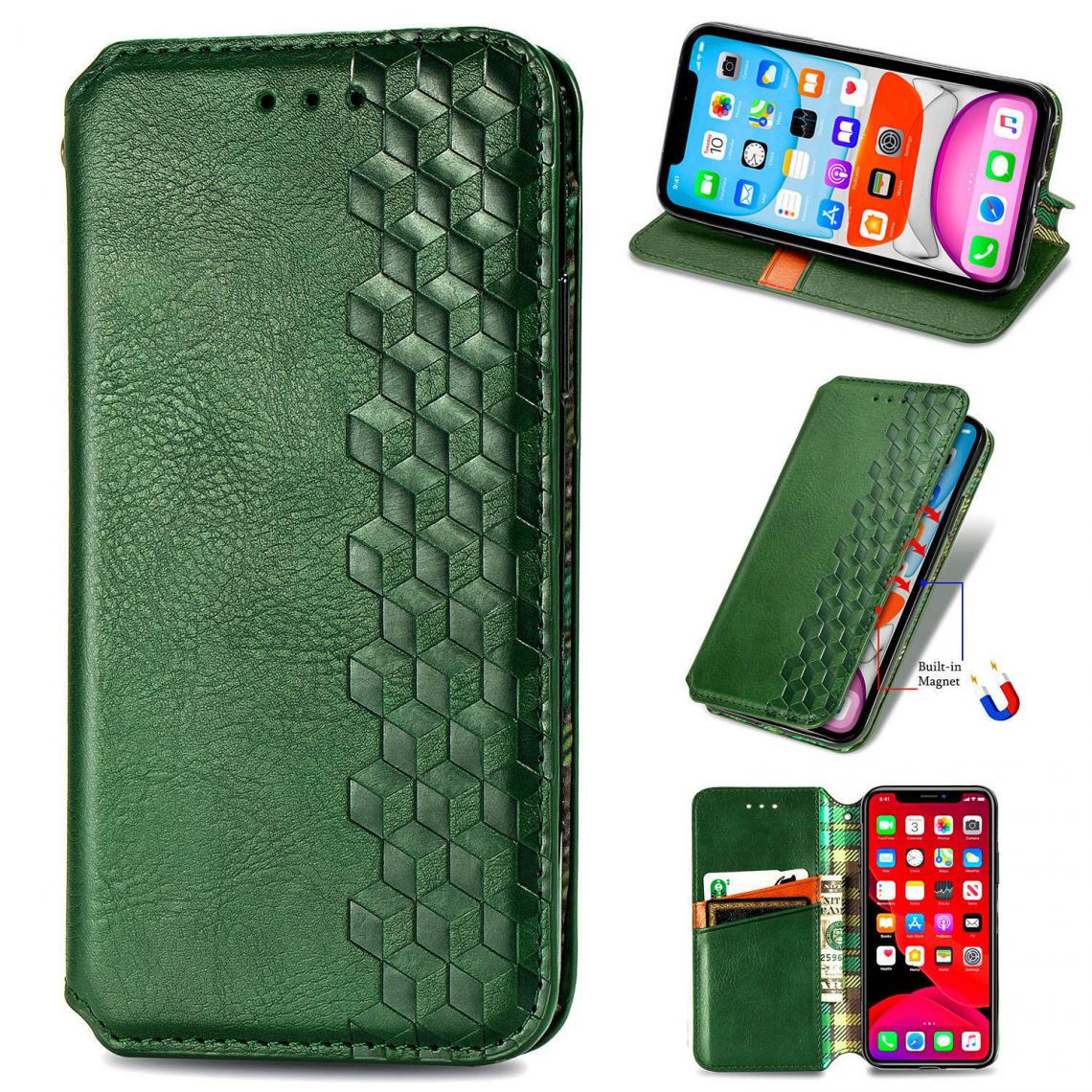 OtterBox - iPhone XS Max Housse Etui Coque de protection type portefeuille (tressée) [Vert] - Coque, étui smartphone