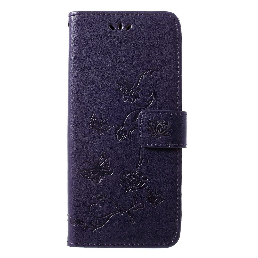 marque generique - Etui en PU fleur papillon avec support violet foncé pour votre Huawei P30 Pro - Autres accessoires smartphone