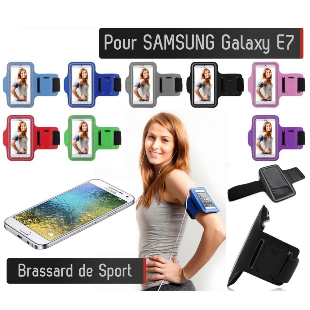 Shot - Brassard Sport Samsung Galaxy E7 Housse Etui Coque (BLEU CIEL) - Coque, étui smartphone