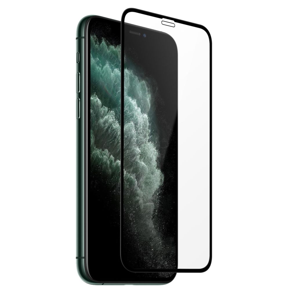 Avizar - Film iPhone 11 Pro Verre trempé 9H Bords Incurvés Fin Oléophobique Contour noir - Protection écran smartphone