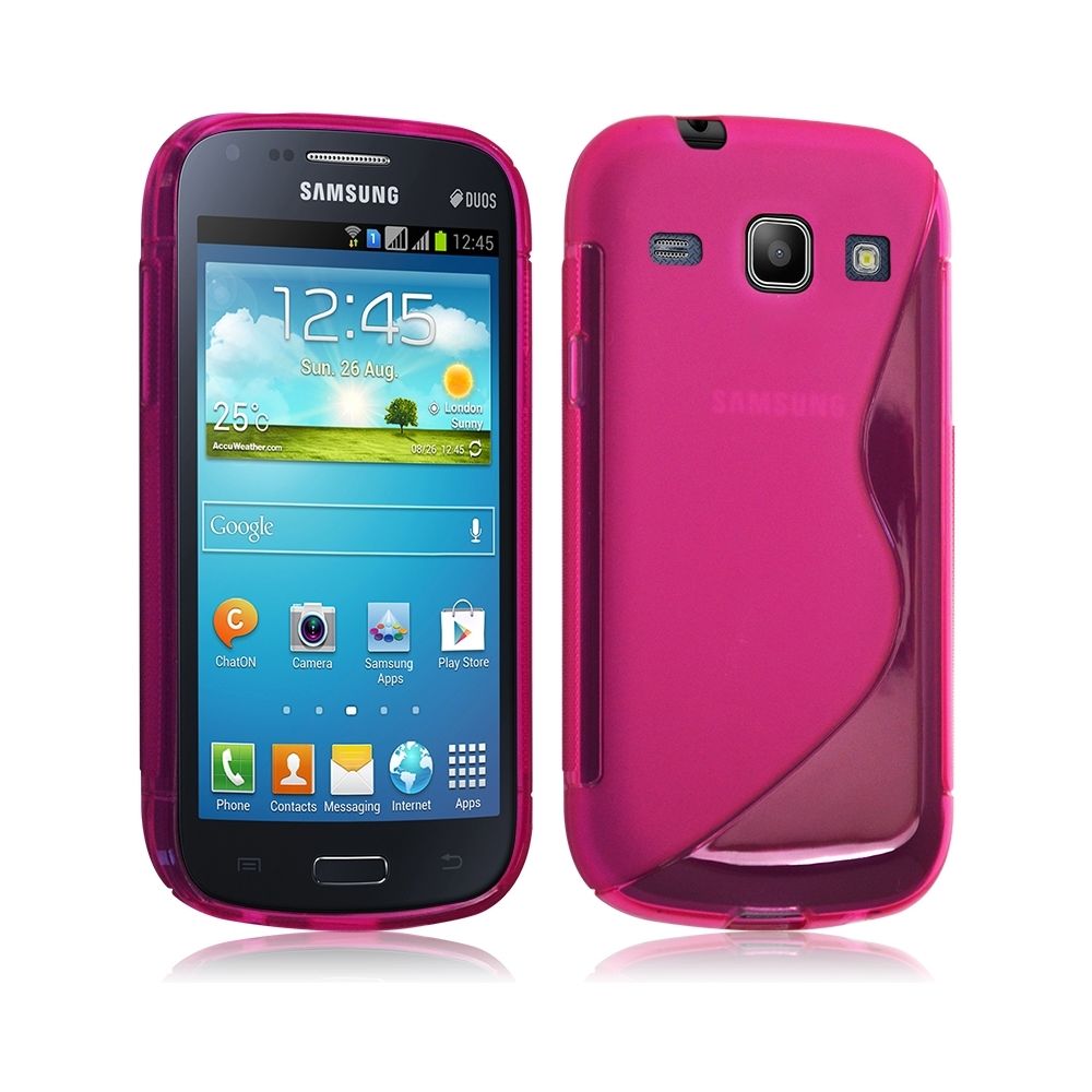 Karylax - Housse Etui Coque S-Line couleur Rose Fushia pour Samsung Galaxy Core + Film de Protection - Autres accessoires smartphone
