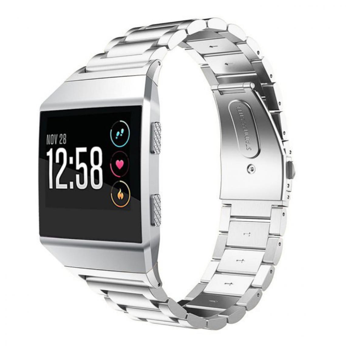 Phonecare - Bracelet Acier Stainless Lux + Outil - Fitbit Ionic - Gris - Autres accessoires smartphone