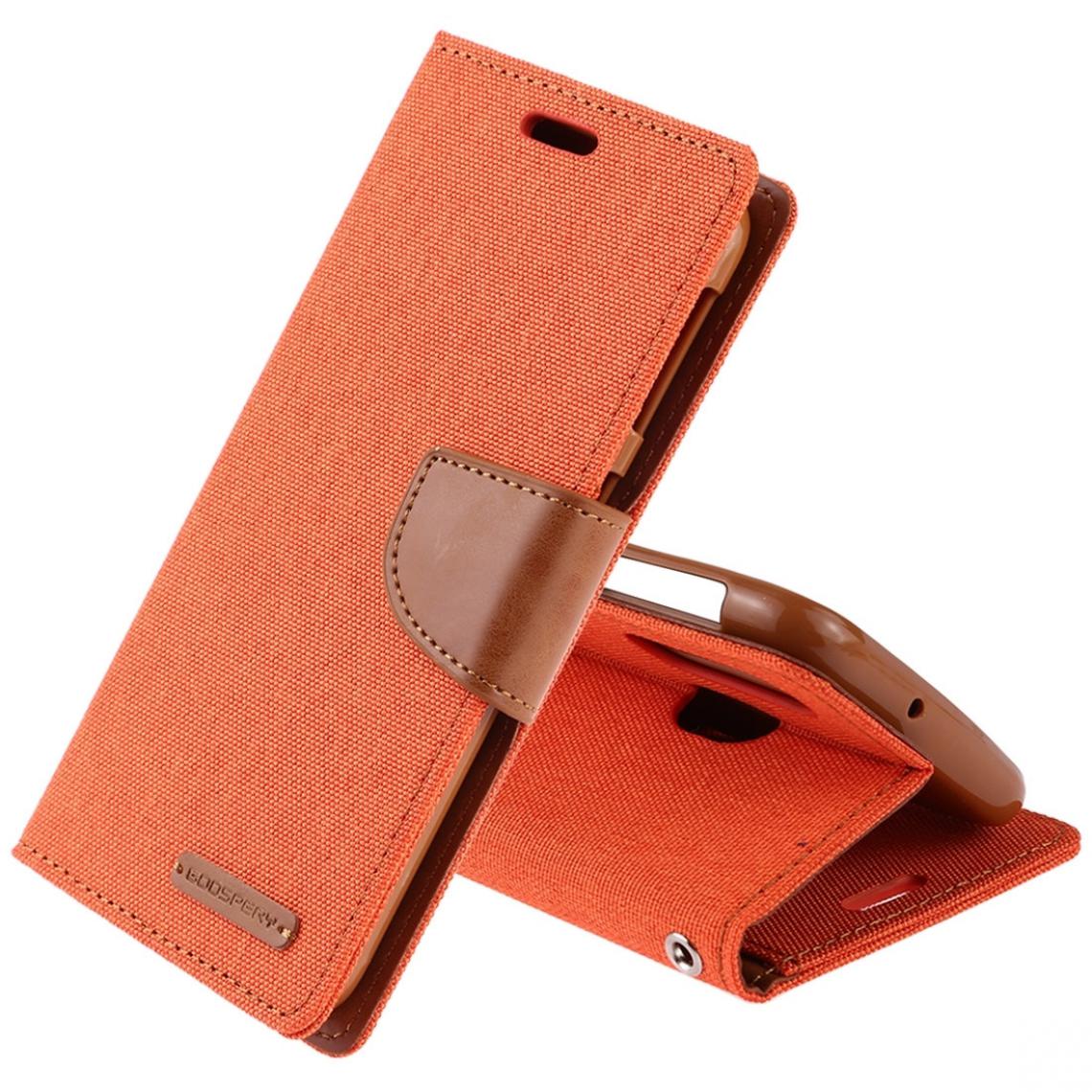 Wewoo - Housse Coque CANVAS DIARY Étui en cuir avec rabat horizontal PU pour Galaxy A40avec porte-cartes et et portefeuille Orange - Coque, étui smartphone