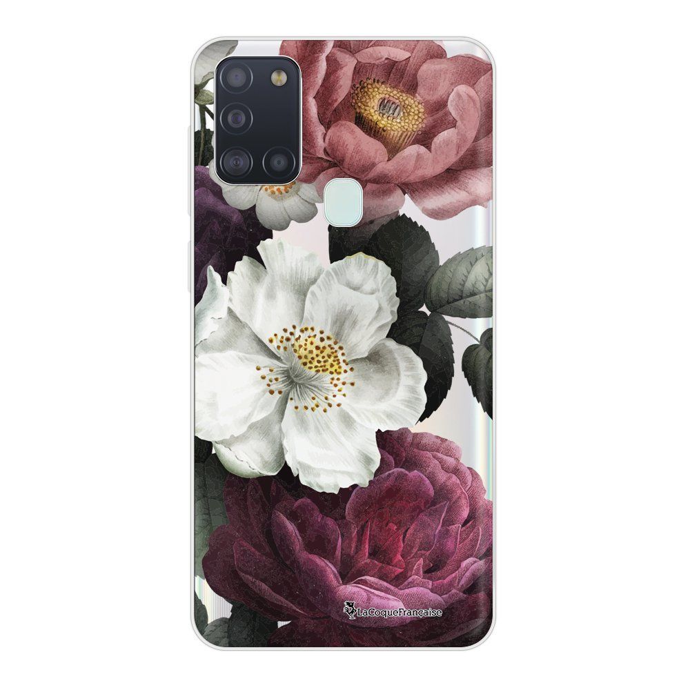 La Coque Francaise - Coque Samsung Galaxy A21S souple transparente Fleurs roses Motif Ecriture Tendance La Coque Francaise - Coque, étui smartphone