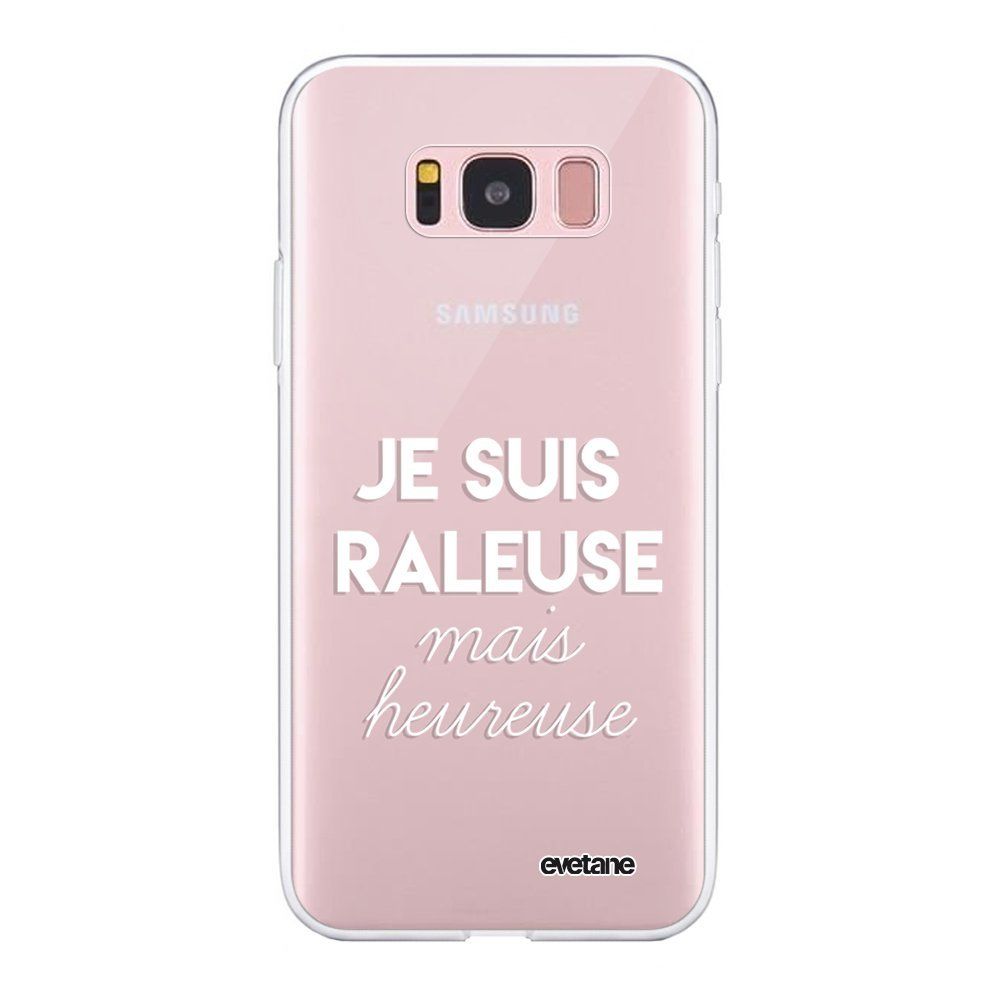Evetane - Coque Samsung Galaxy S8 360 intégrale transparente Raleuse mais heureuse blanc Ecriture Tendance Design Evetane. - Coque, étui smartphone