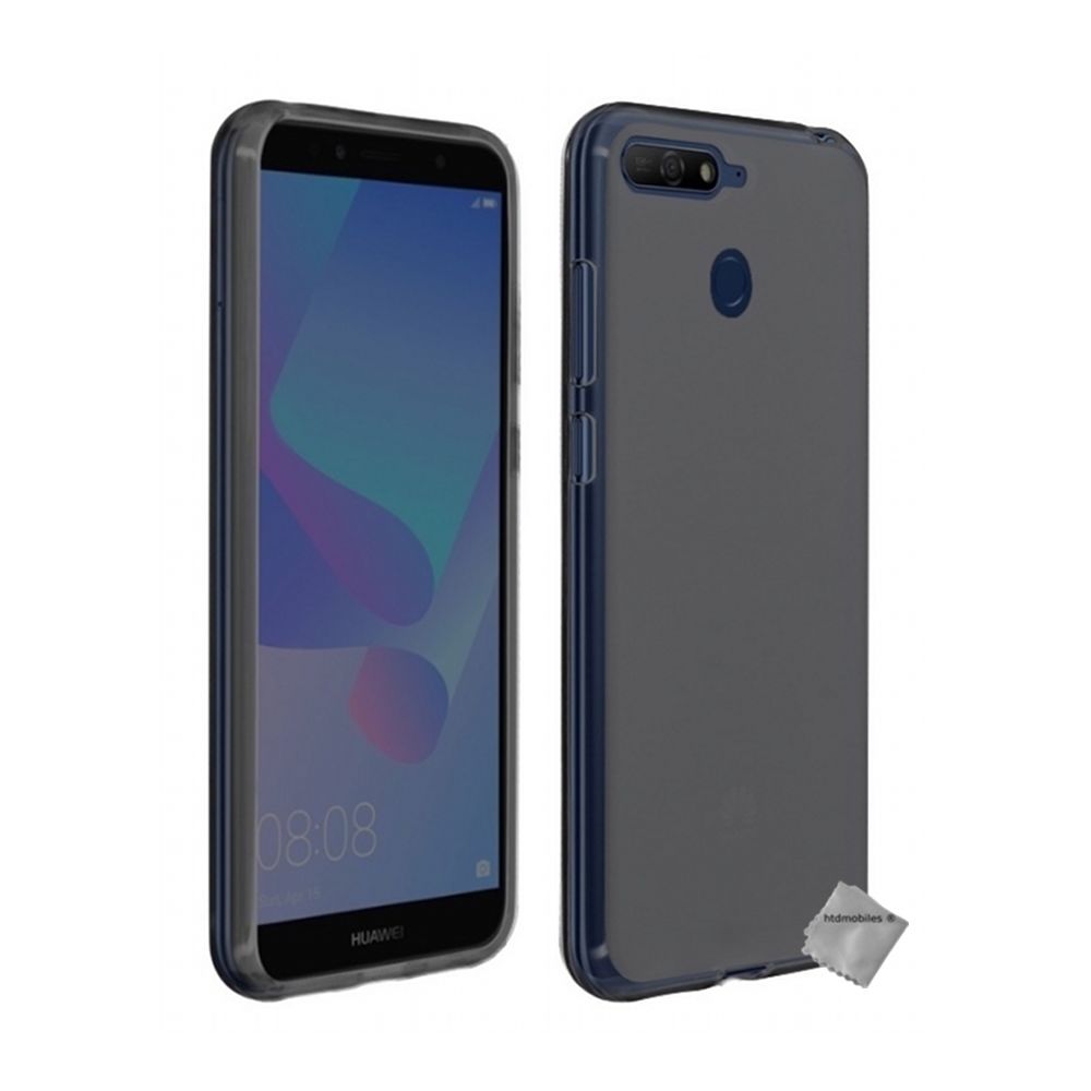 Htdmobiles - Housse etui coque pochette silicone gel fine pour Huawei Honor 7A + verre trempe - GRIS - Autres accessoires smartphone