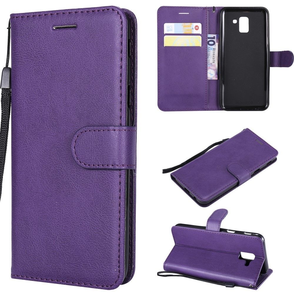 marque generique - Etui en PU violet pour votre Samsung Galaxy J6 (2018) - Autres accessoires smartphone