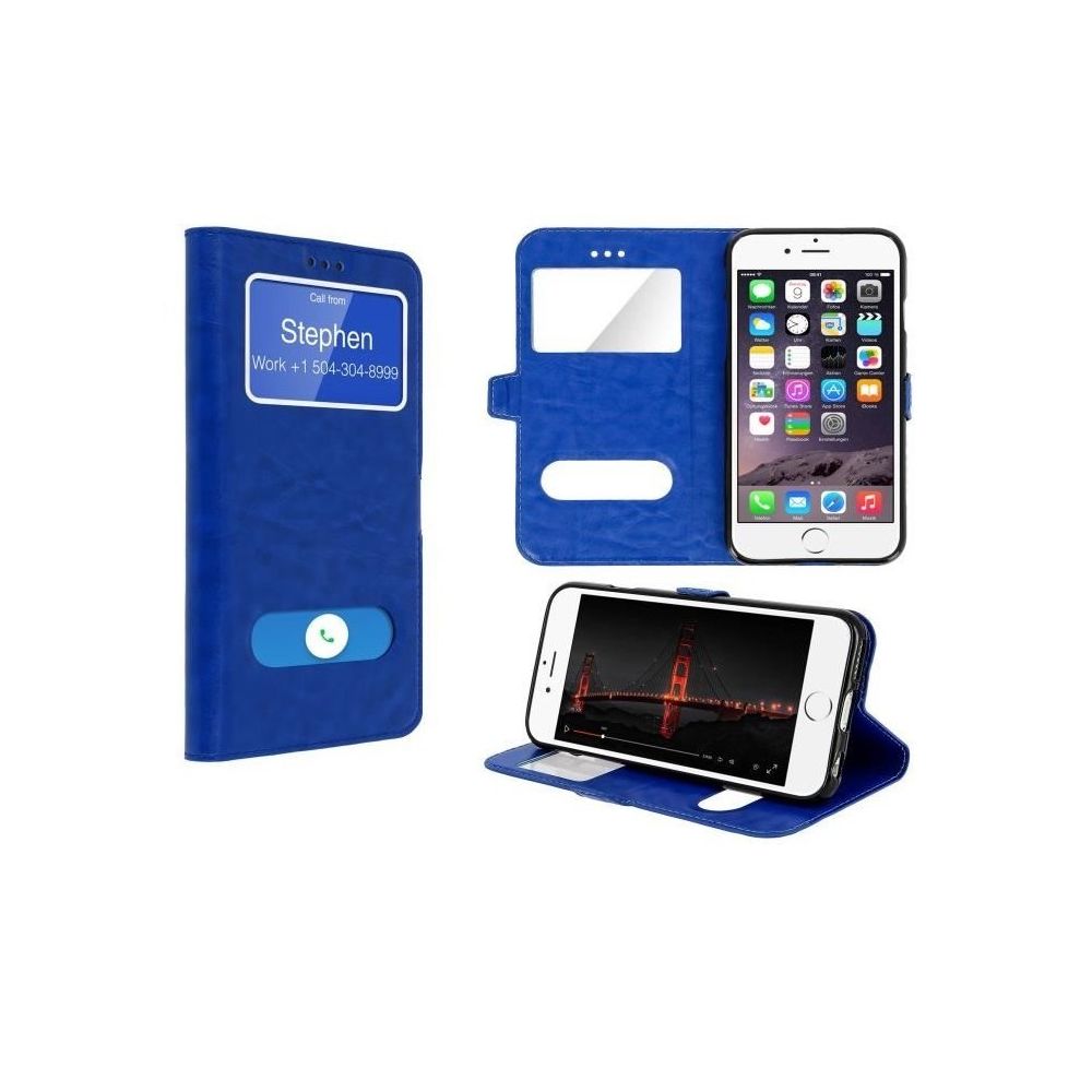 marque generique - Etui Housse Coque Bleu Fenetre Protection Integrale iPhone 5C - Coque, étui smartphone