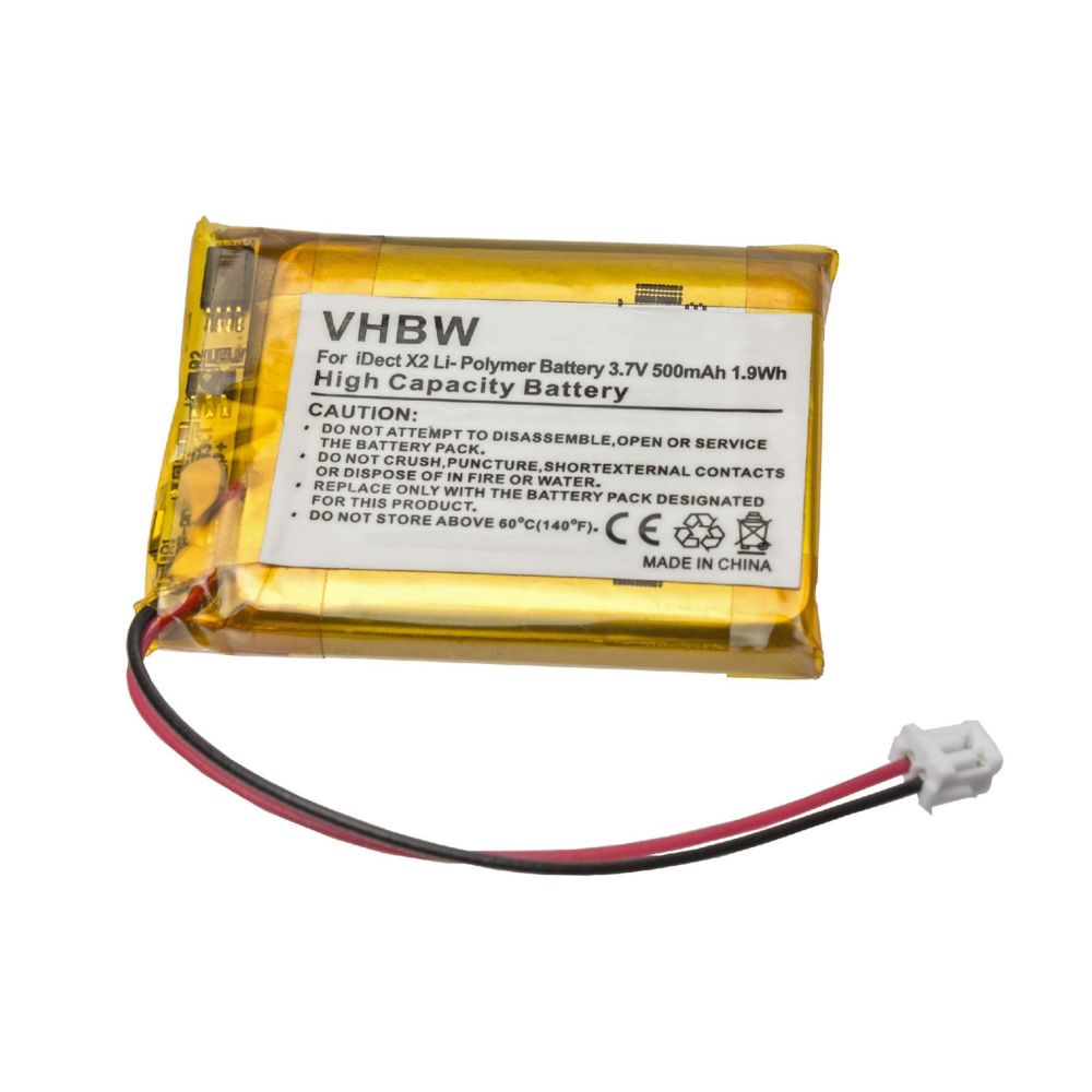 Vhbw - vhbw batterie compatible avec iDect M1, M2, X2, X2d, X2di, X2i combiné téléphonique téléphone fixe (600mAh, 3,7V, Li-Polymère) - Batterie téléphone