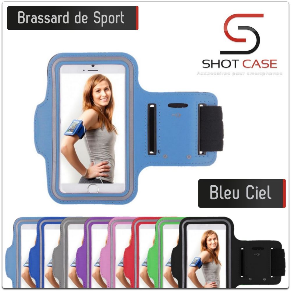 Shot - Brassard Sport Huawei P9 Plus pour Courir Respirant Housse Etui coque T7 (BLEU CIEL) - Coque, étui smartphone