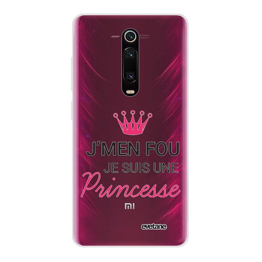 Evetane - Coque Xiaomi Mi 9T souple transparente Je suis une princesse Motif Ecriture Tendance Evetane - Coque, étui smartphone