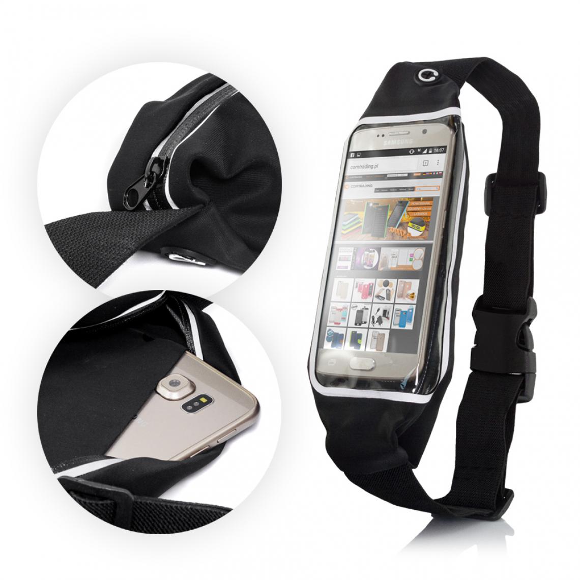 Ozzzo - Etui ceinture sport avec fenêtre ozzzo noir pour LG G8s ThinkQ - Coque, étui smartphone