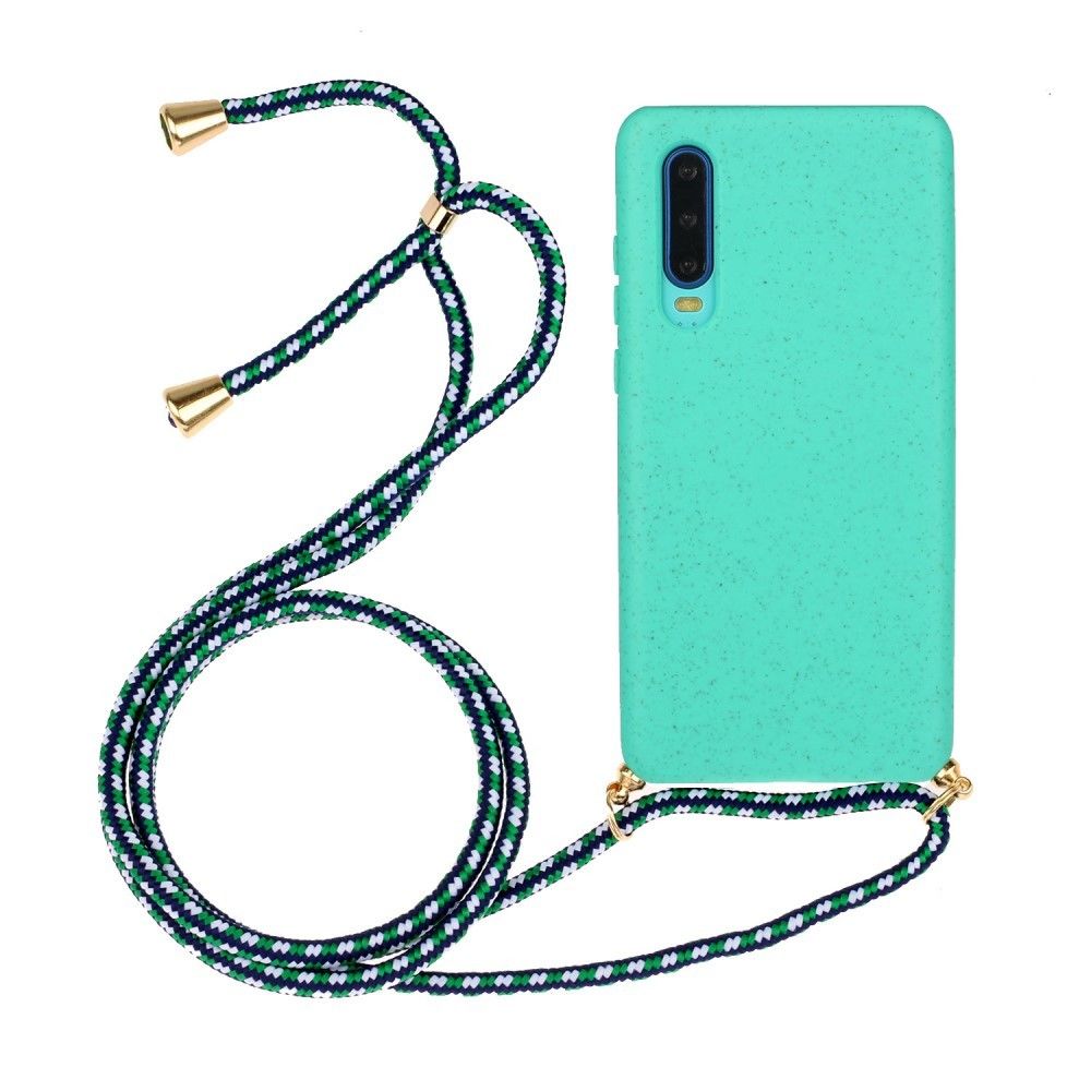 Generic - Coque en TPU la paille de blé avec dragonne bleu pour votre Huawei P30 - Coque, étui smartphone